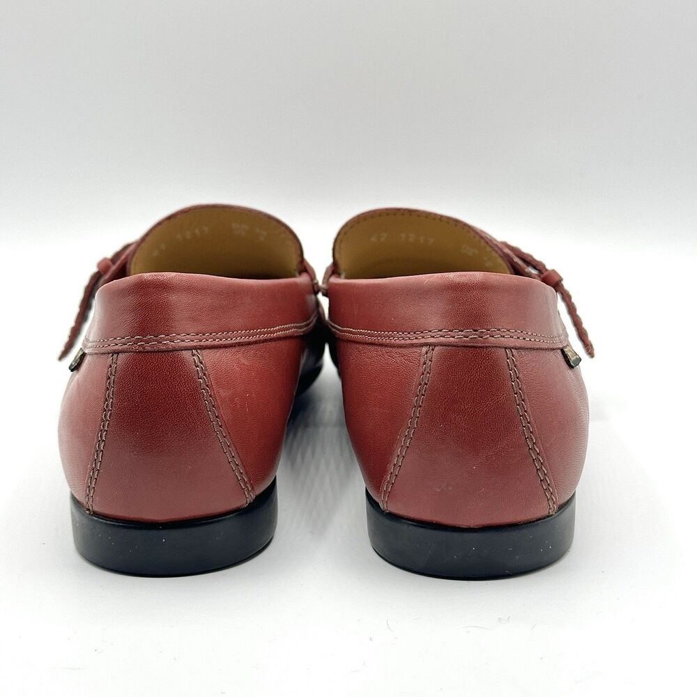 Mephisto Leather Loafers Womens Size US 8 EU 5.5 Red Comfort Shoes Buckle - Picture 7 of 12